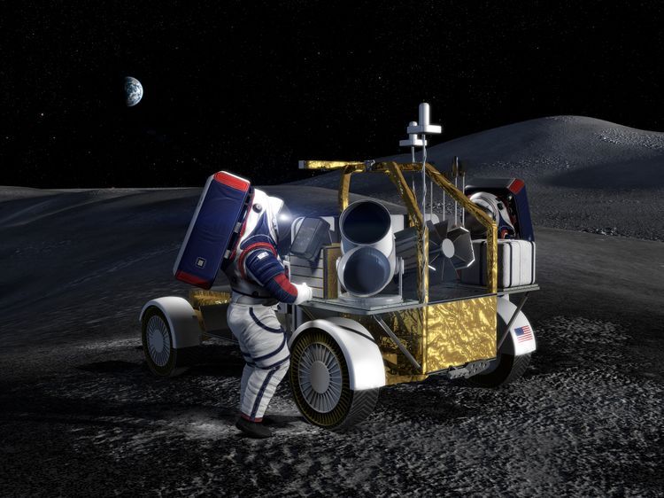 Artist&#039;s illustration of the moon rover that a Northrop Grumman-led team will develop for potential use by NASA&#039;s Artemis program.