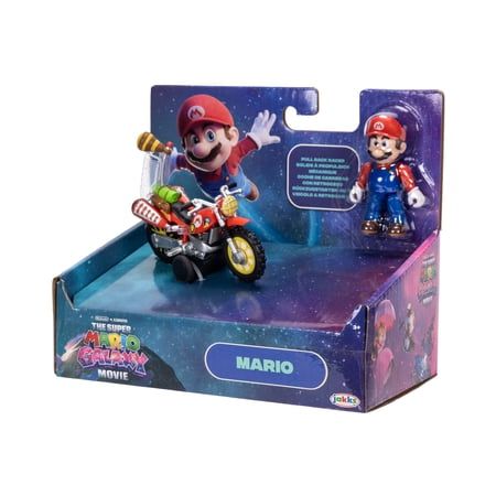 Mario With Pull Back Motorcycle