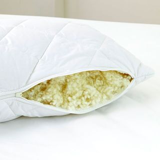 Allergy pillow with wool inside