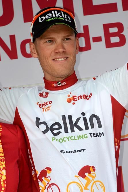 Lars Boom (Belkin) on the podium