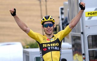 Jumbo-Visma’s Wout van Aert wins the opening stage of the 2020 Critérium du Dauphiné. The Belgian will be a key part of the Tour de France squad to support Primoz Roglic and Tom Dumoulin