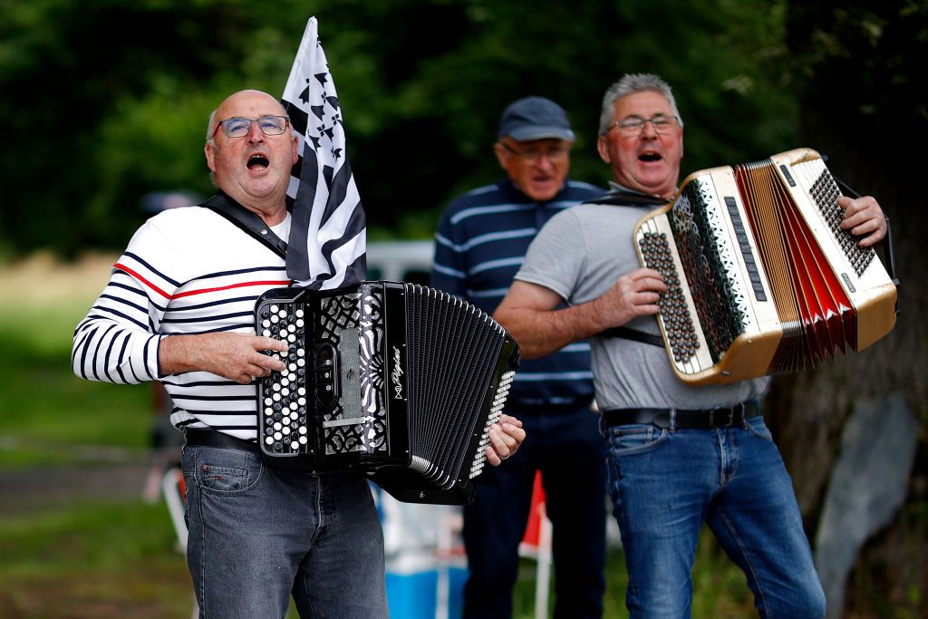 FOUGERES FRANCE JUNE 29 Fans during the 108th Tour de France 2021 Stage 4 a 1504km stage from Redon to Fougres LeTour TDF2021 on June 29 2021 in Fougeres France Photo by Chris GraythenGetty Images