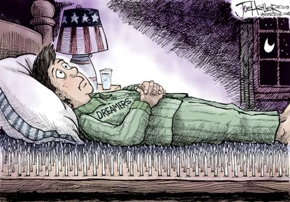 Political cartoon U.S. Dreamers