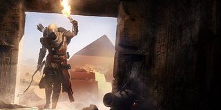 Entering a pyramid in Assassin's Creed: Origins