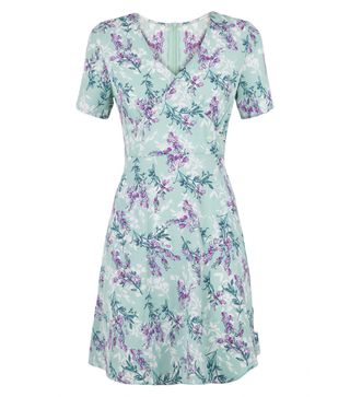 Blue Vanilla Mint Green Floral Tea Dress, £22, New look