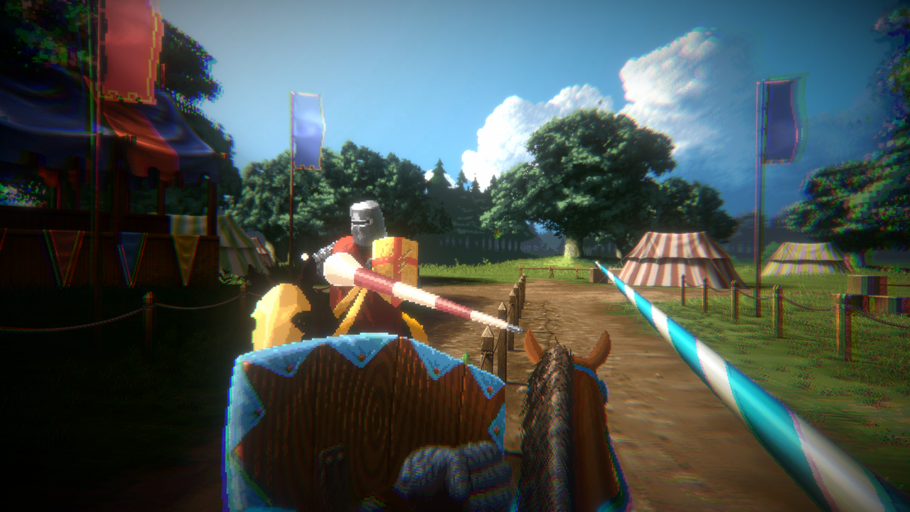 Jousting in the new graphics.