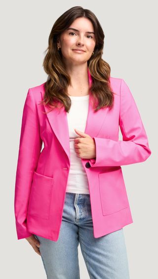 #votingsuitsyou Blazer in Seasonless Wool | Bright Pink