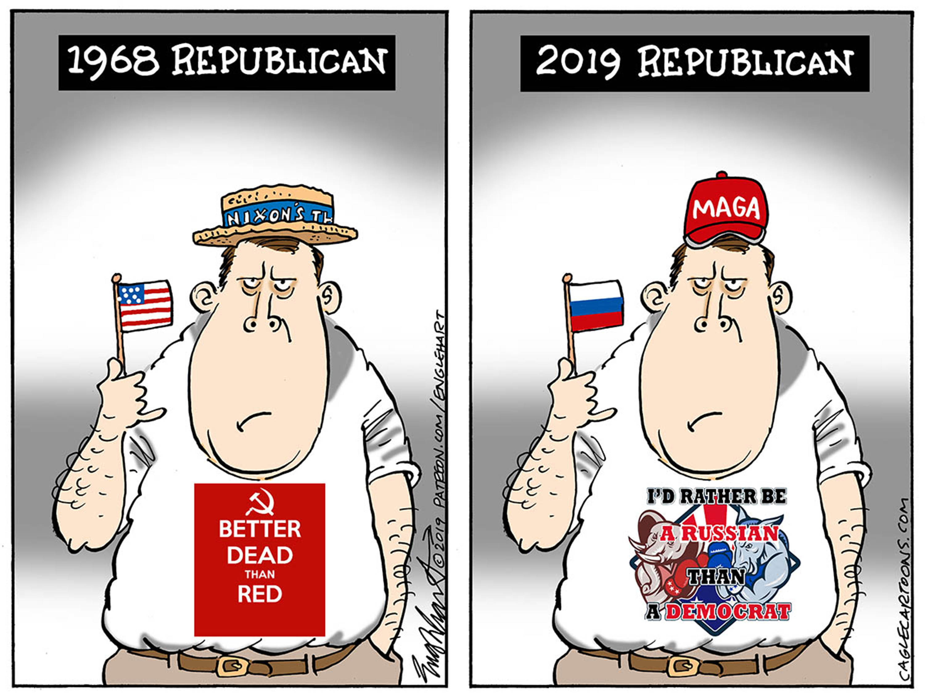 Political Cartoon U.S. 2019 Republican