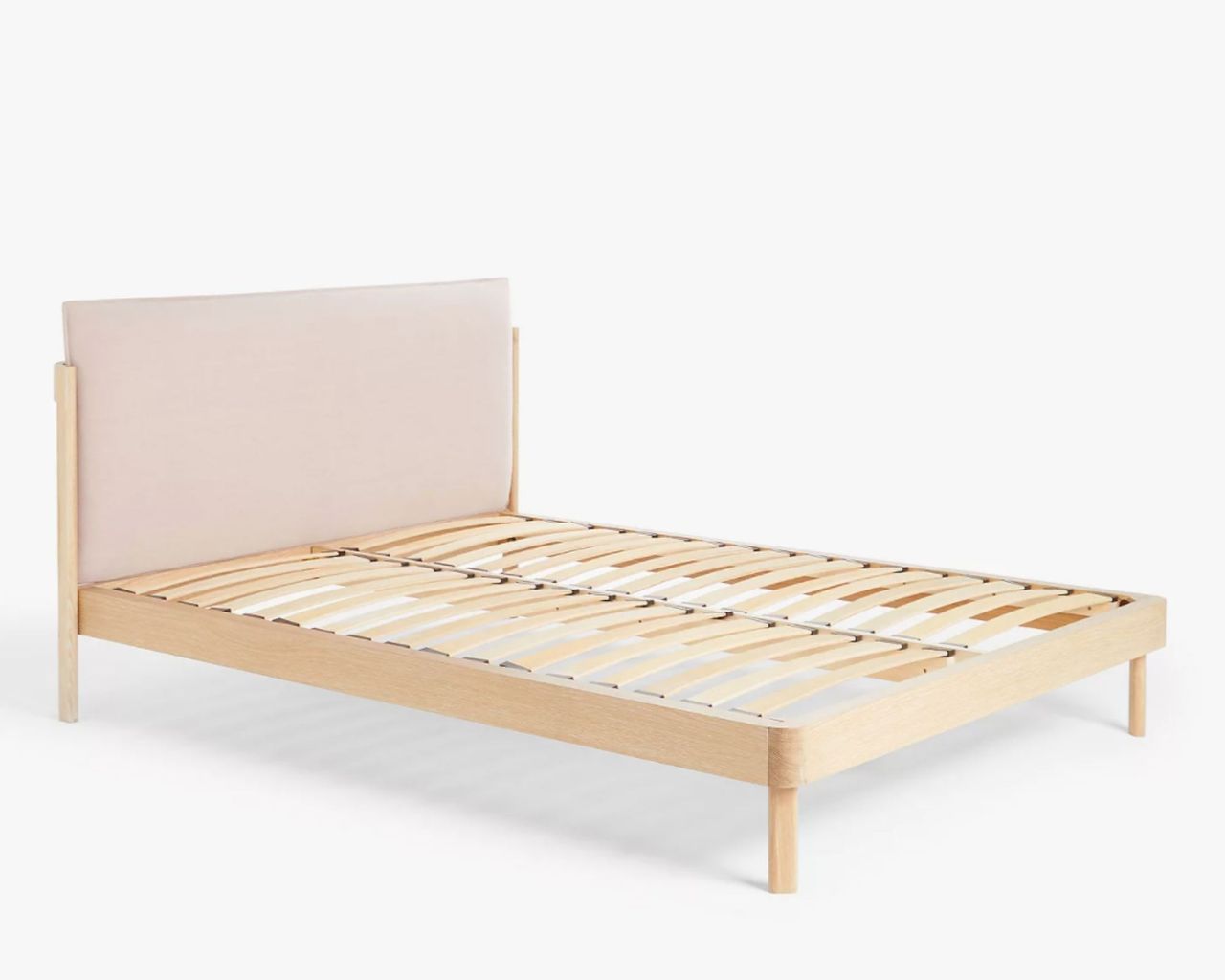 John Lewis &amp; Partners Pillow Bed Frame cut out image in pink