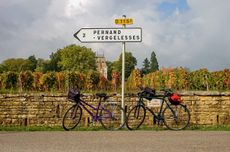 Cycling through Burgundy vineyards