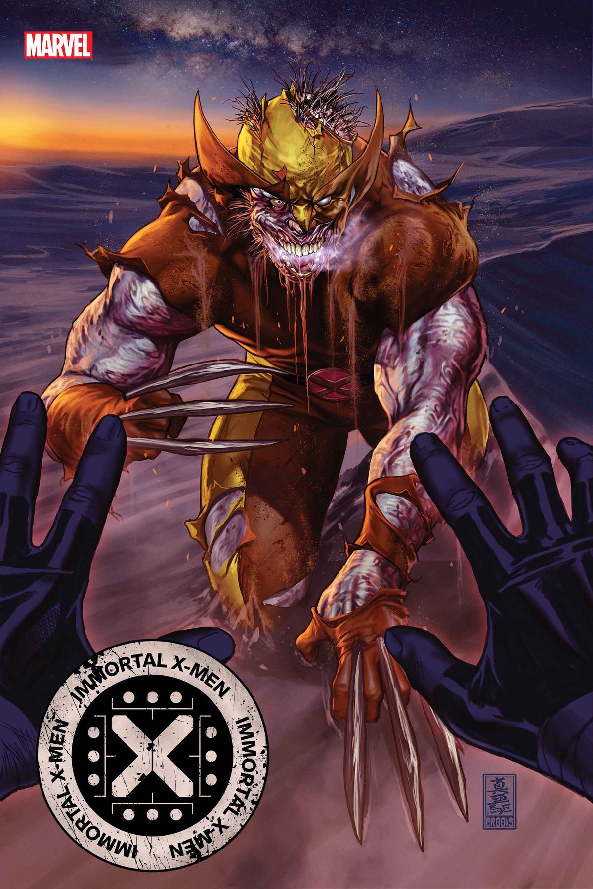 Covers for various Fall of X comics.