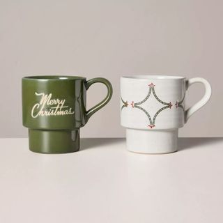 14oz Christmas Theme Stoneware Mugs - Hearth & Hand™ with Magnolia