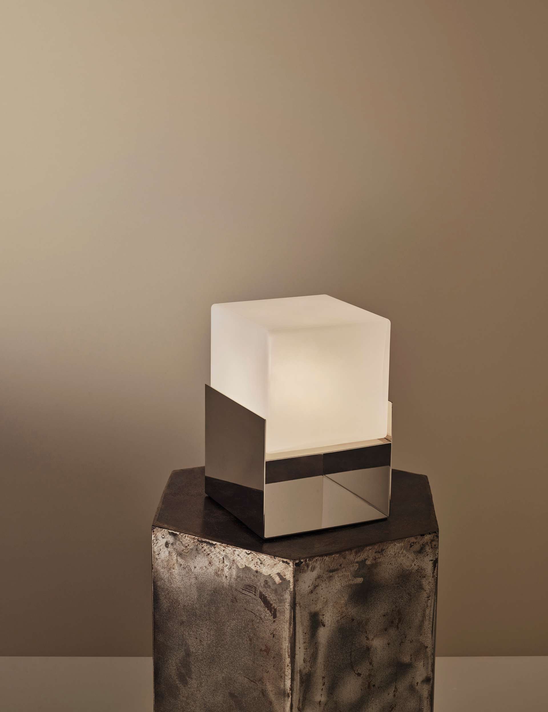 Kelly Hoppen Rechargeable Square Glass Lamp