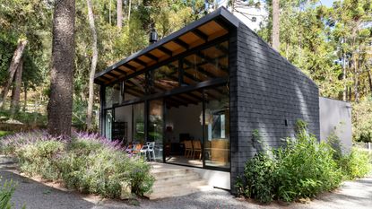 The main pavilion at the Araucarias House, a forest retreat in the Brazilian forest
