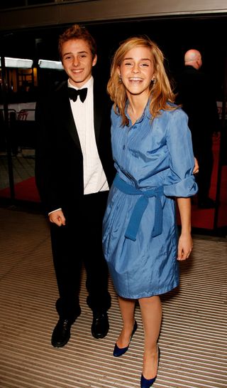 Actress Emma Watson and her brother Alex arrive at the National Movie Awards at the Royal Festival Hall on September 28, 2007 in London, England