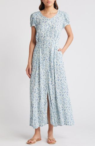 Floral Woven Maxi Dress