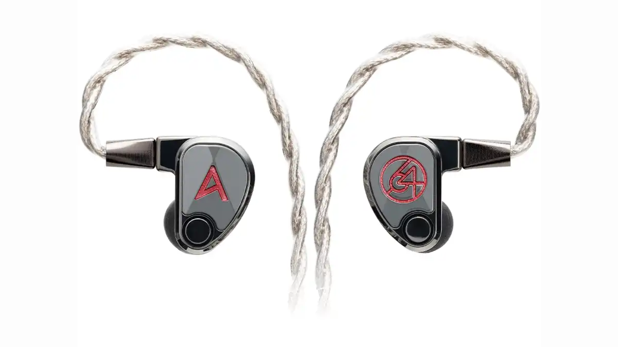 A product shot of the Astell & Kern XIO in-ear monitors on a white background