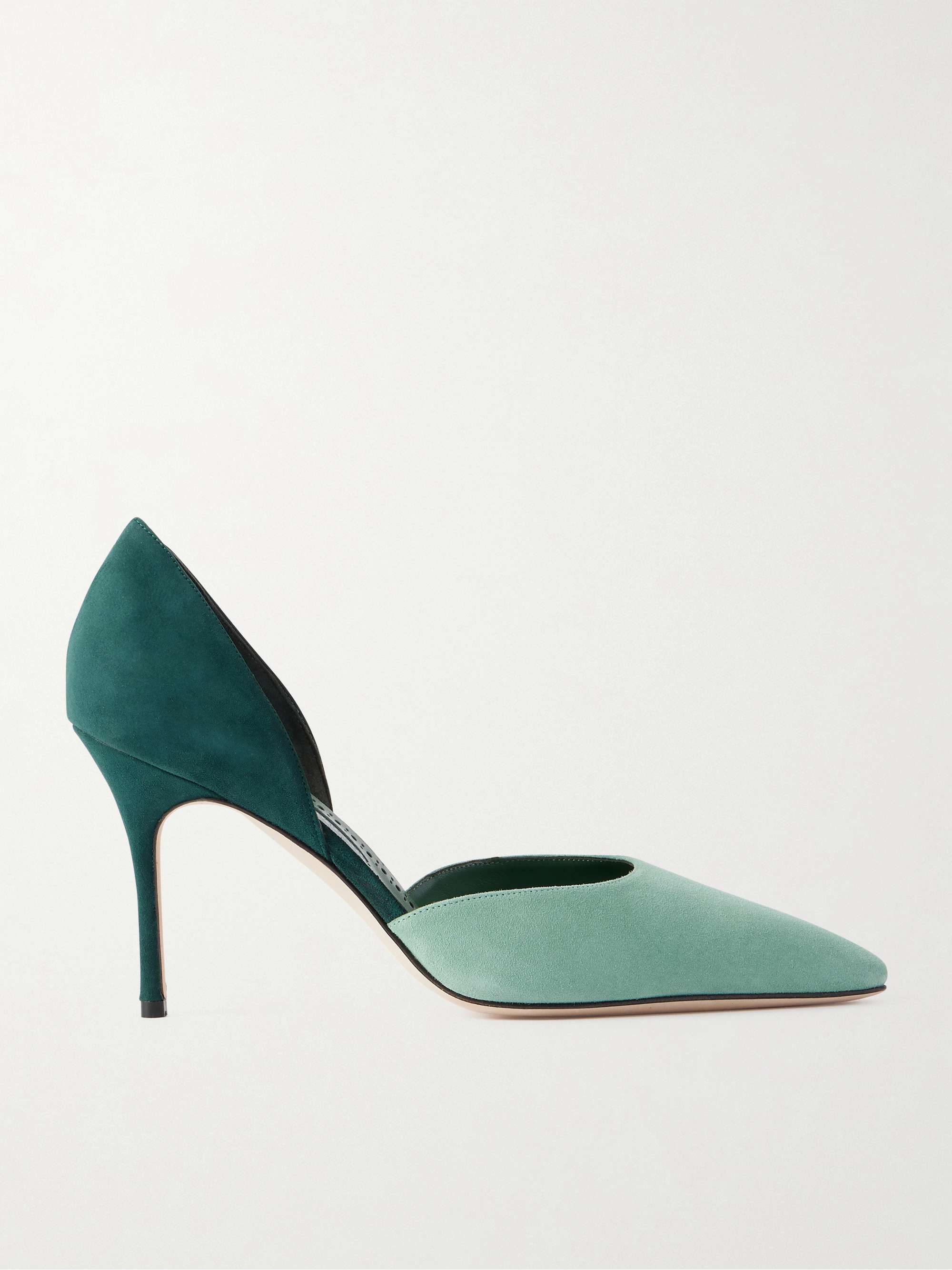 Taylerbinu 90 Two-Tone Suede Pumps