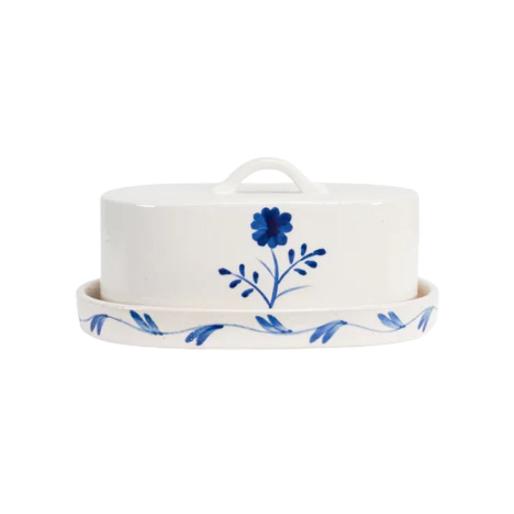 Mary Hand-Painted Butter Dish