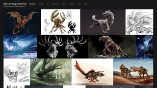 Pfeilschiefter de portfolio site heeft een geweldige baan van de presentatie van haar schepsel ontwerpen