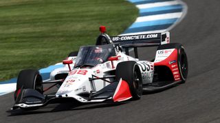 Marco Andretti starts on the pole for the 104th running of the Indy 500 at Indianapolis Motor Speedway.