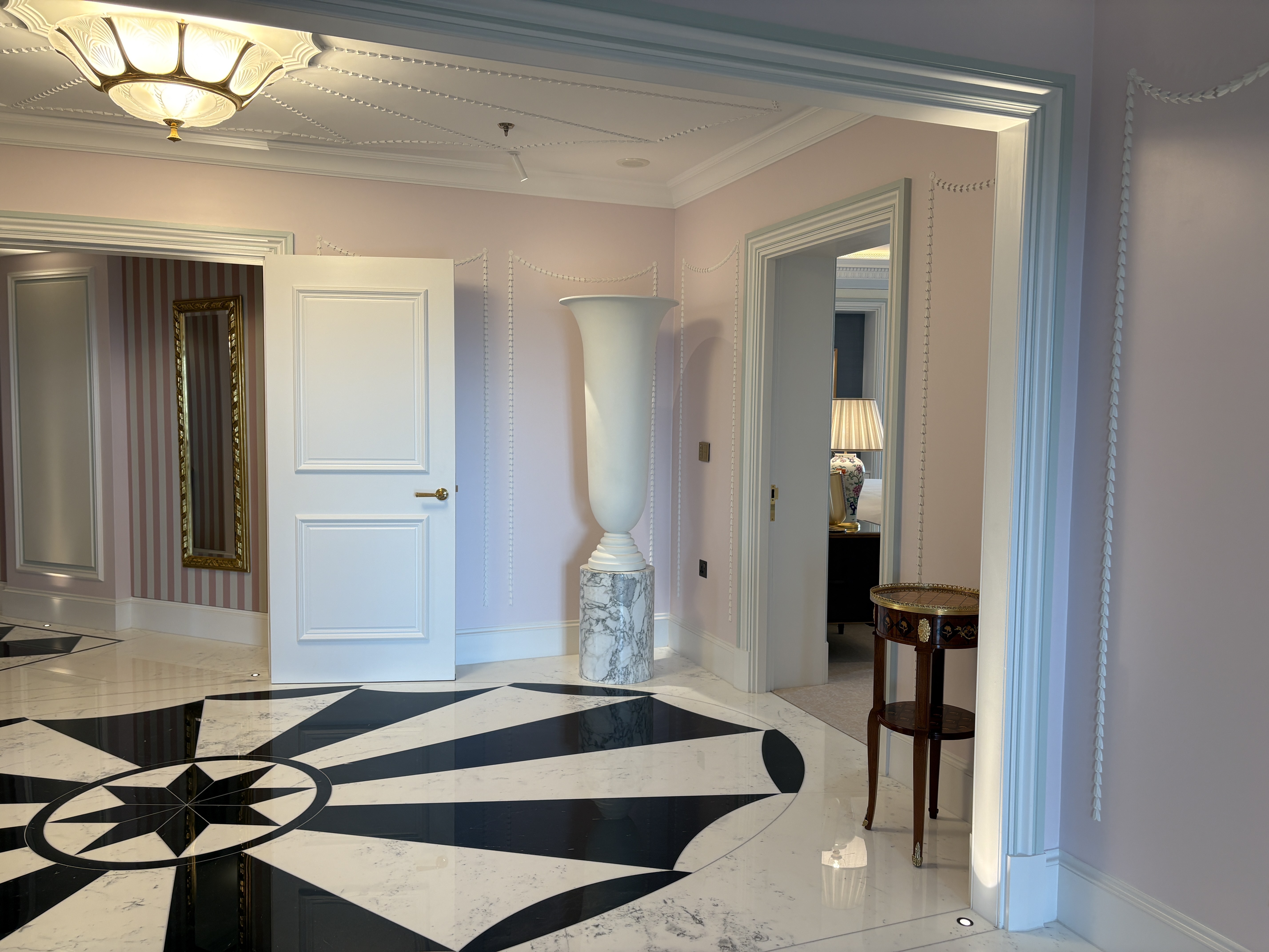 view of the royal suite at the dorchester hotel in london