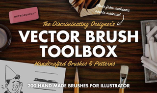 A preview of Vector brush toolbox, one of the best Illustrator brushes