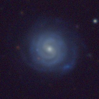 An image of one of the Milky Way-like galaxies found by astronomers Timothy Licquia and Jeffrey Newman. This galaxy, known as SDSS J083909.27+450747.7, has properties which closely match those of the galaxy we live in and may be as close as astronomers can get to a view of the Milky Way as seen from outside.