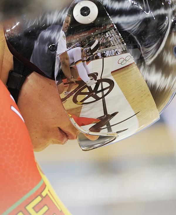 Simona Krupeckaite (Lithuania) on the start line for her sprint 1/4 final heat