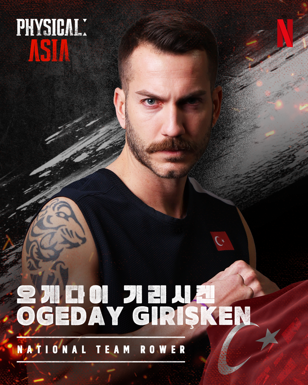 Ogeday's Girisken's portrait for Netflix's 'Physical: Asia.'