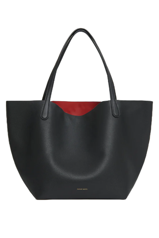 Mansur Gavriel Everyday Soft Tote in Black/Flamma