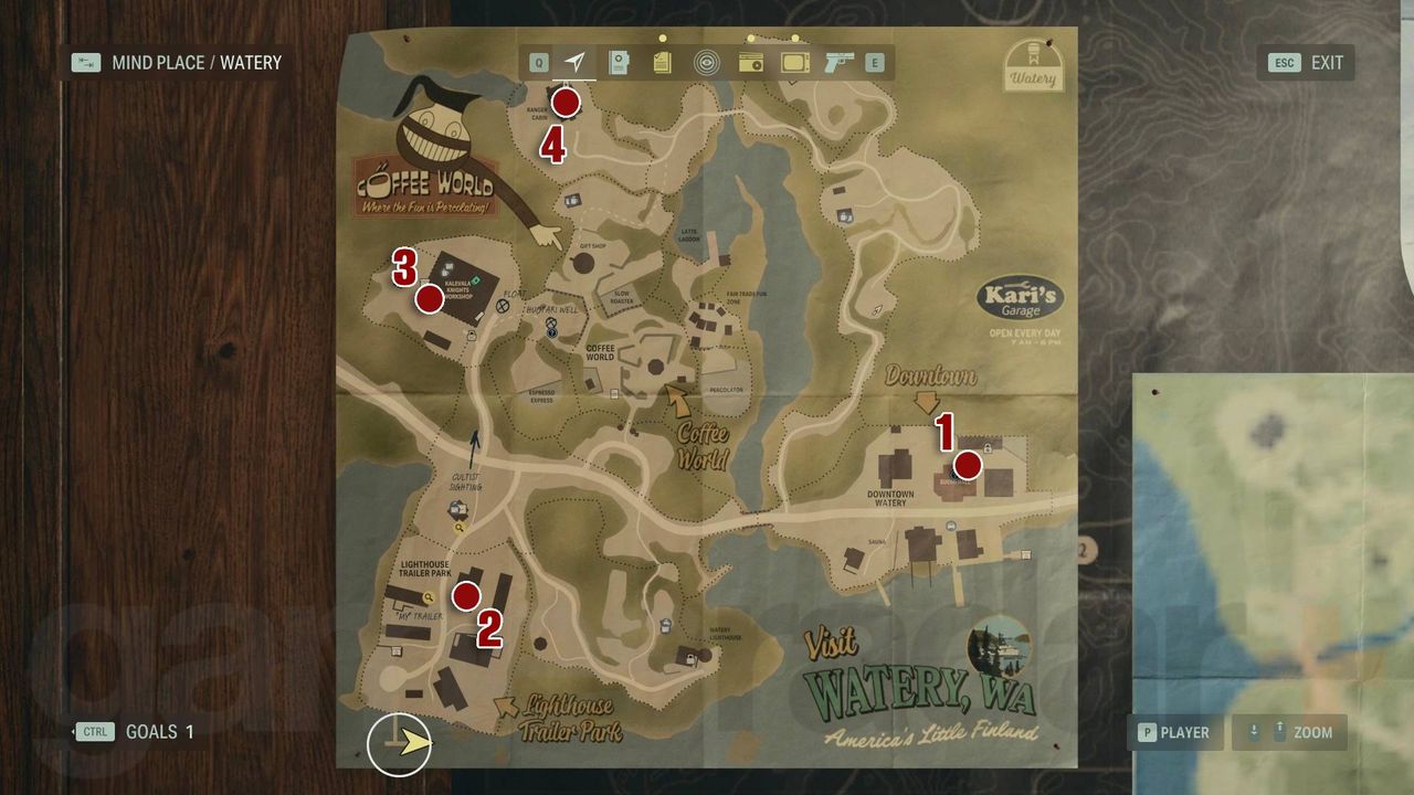 Alan Wake 2 deer head map of watery