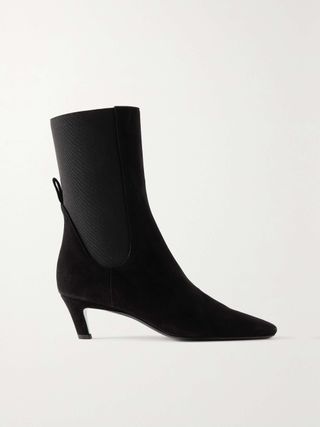 The Mid Heel Suede Chelsea Boots