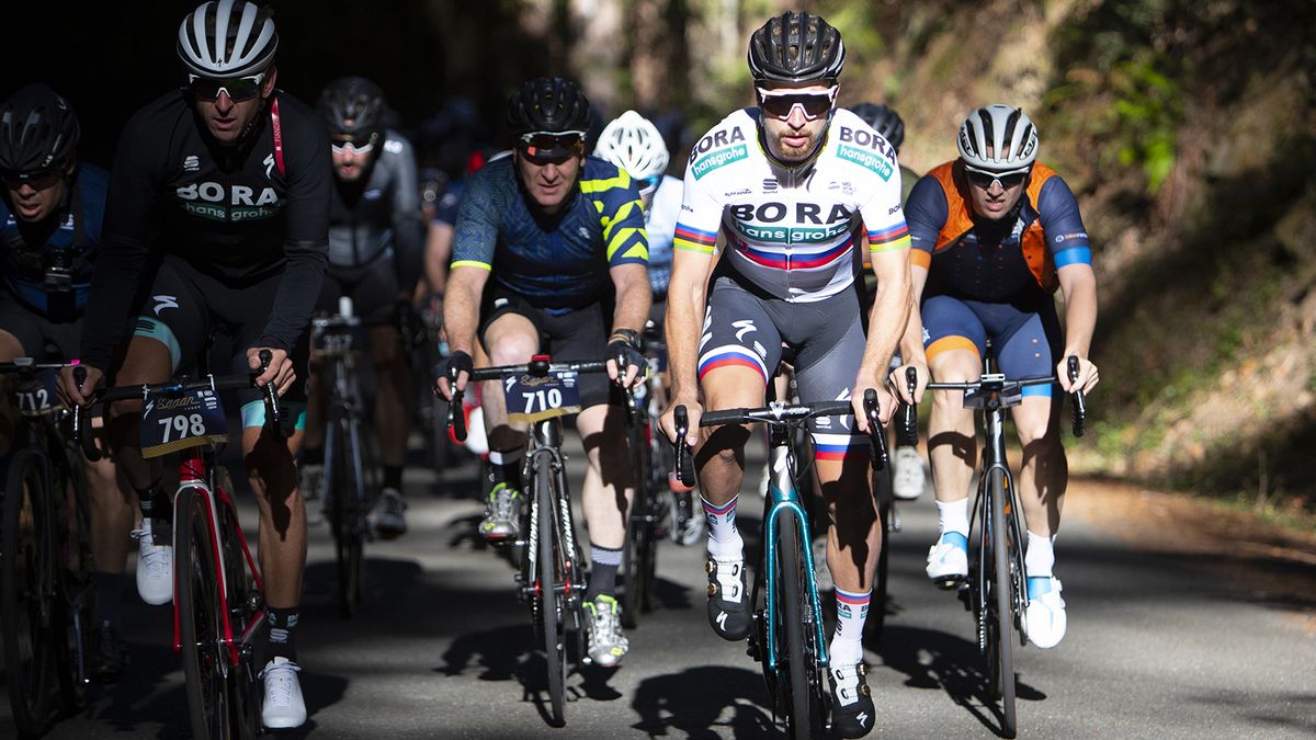 Rainbow arm bands of the former world champion feature prominently on Peter Sagan's new jersey