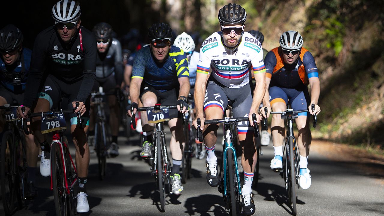 Rainbow arm bands of the former world champion feature prominently on Peter Sagan's new jersey