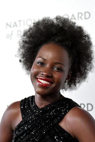 Lupita Nyong'o - hairstyles for round faces