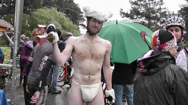 Some racers went with minimalistic costumes