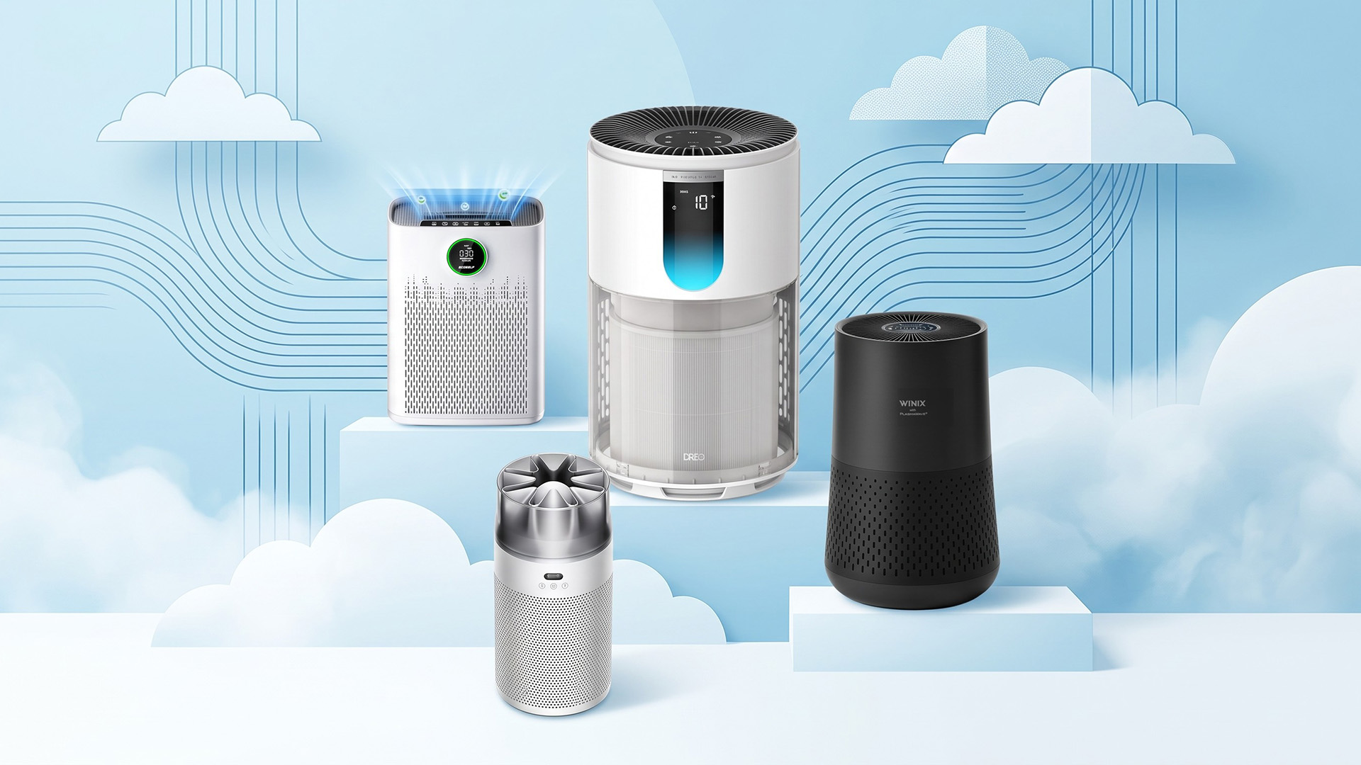 A selection of air purifiers.