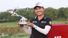 Jeeno Thitikul holds the Buick LPGA Shanghai trophy