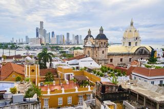 view over city in Colombia