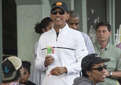 President Obama vacations in Hawaii on Jan. 1, 2015