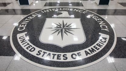 The seal on the floor of the CIA's headquarters in Langley, Virginia.