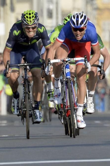 Arthur Vichot (FDJ) sprinted onto the podium with his stage win in Nice