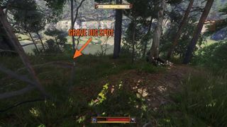 Kingdom Come Deliverance 2 silver axe grave dig spot on top of the hill overlooking the valley