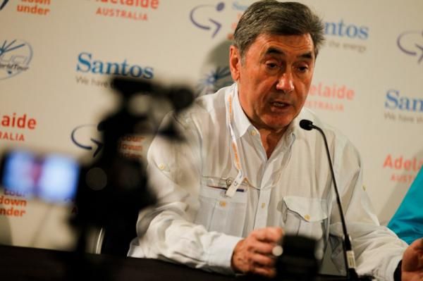 Eddie Merckx is in Adelaide as a guest of the Santos Tour Down Under