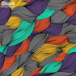 Seamless colourful hand-drawn pattern