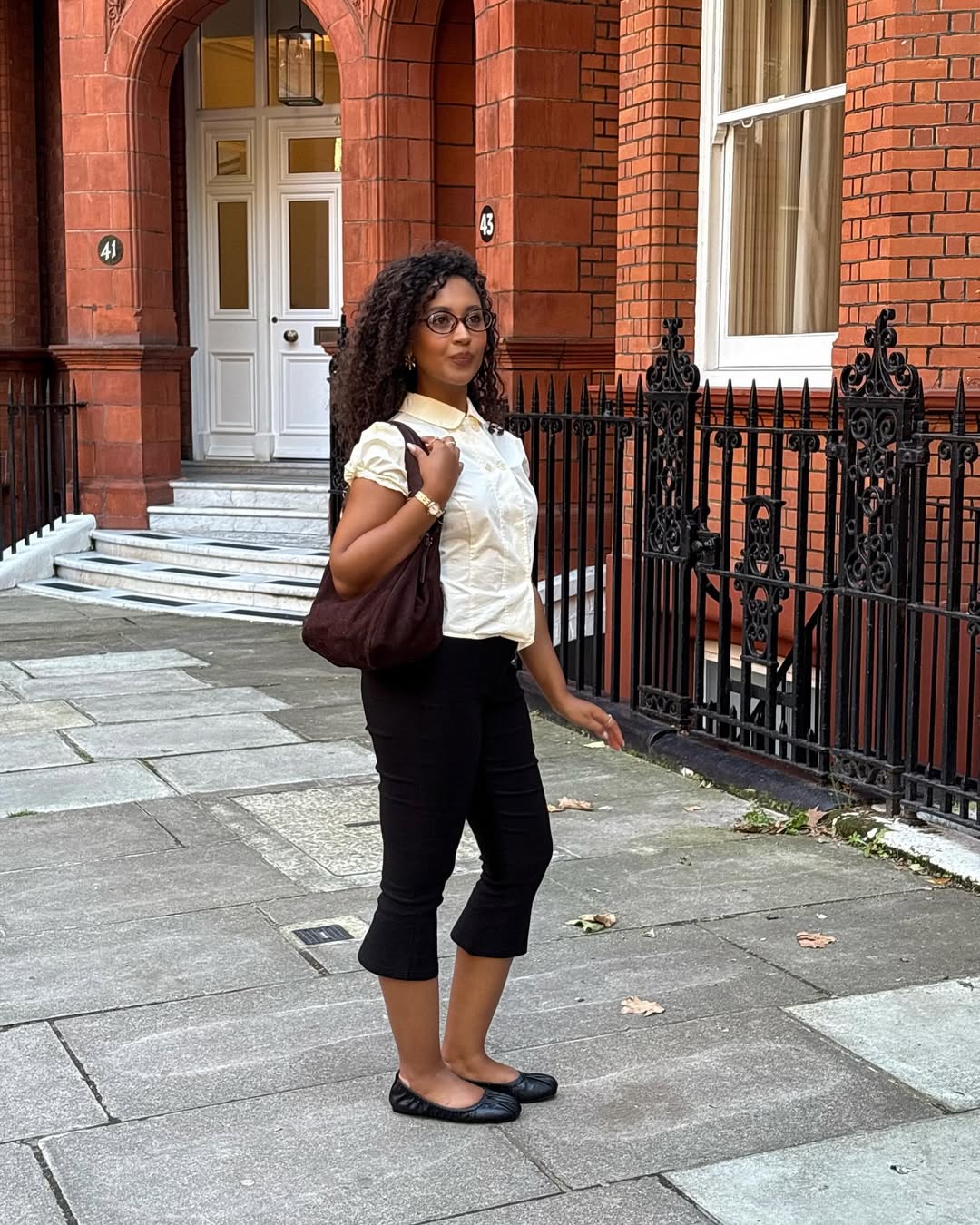 Layla in capris and short sleeve button-down