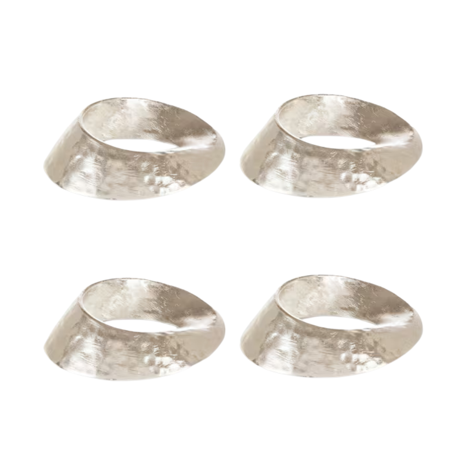 John Lewis hammered silver napkin rings