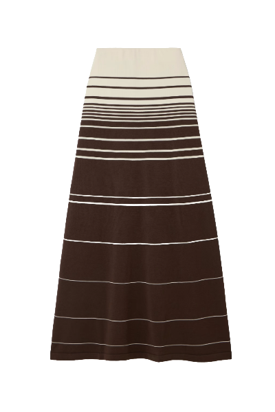 FAITHFULL, Casia Striped Cotton-Blend Maxi Skirt