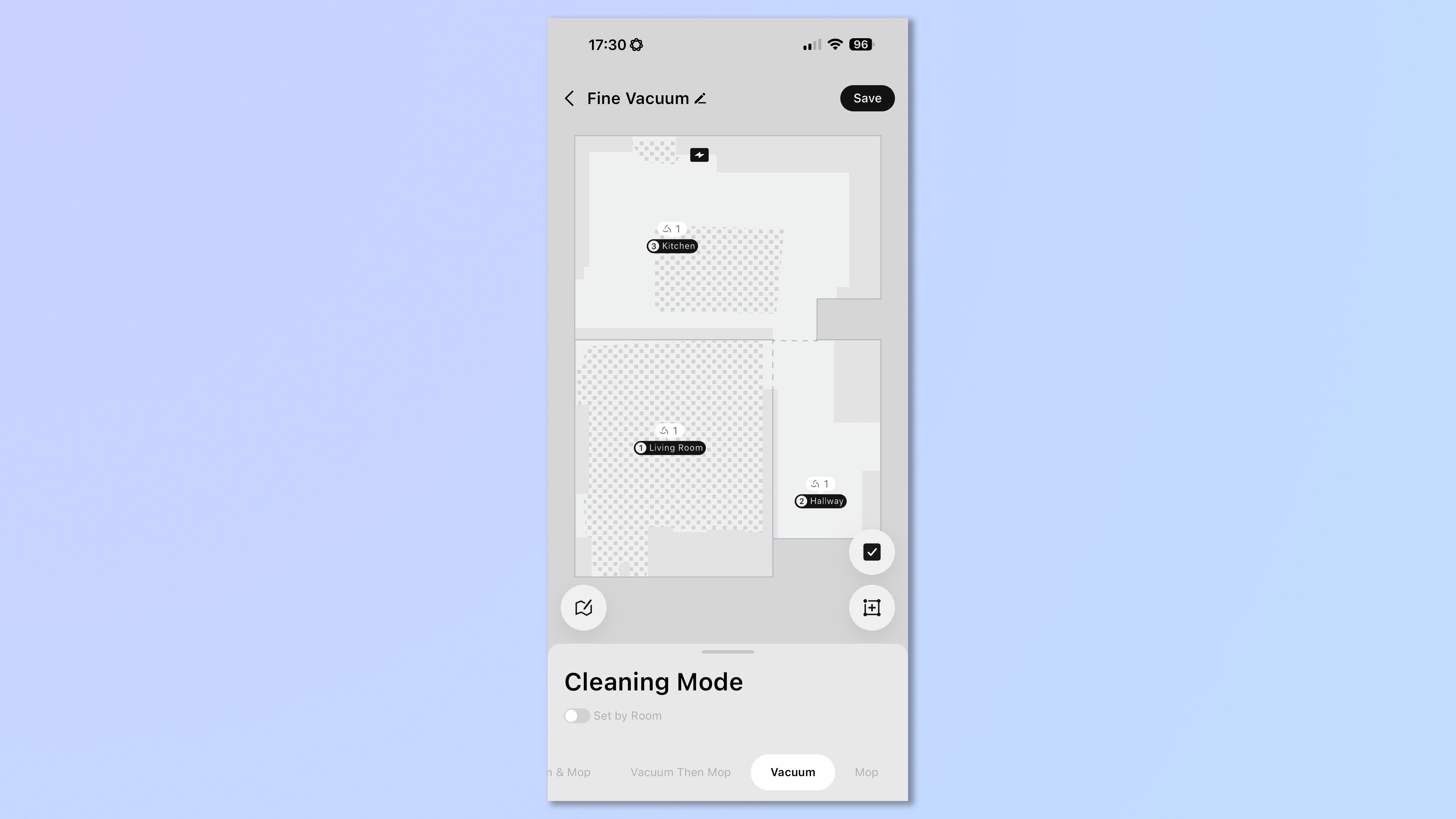 The DJI Home app being used to customize the DJI Romo P